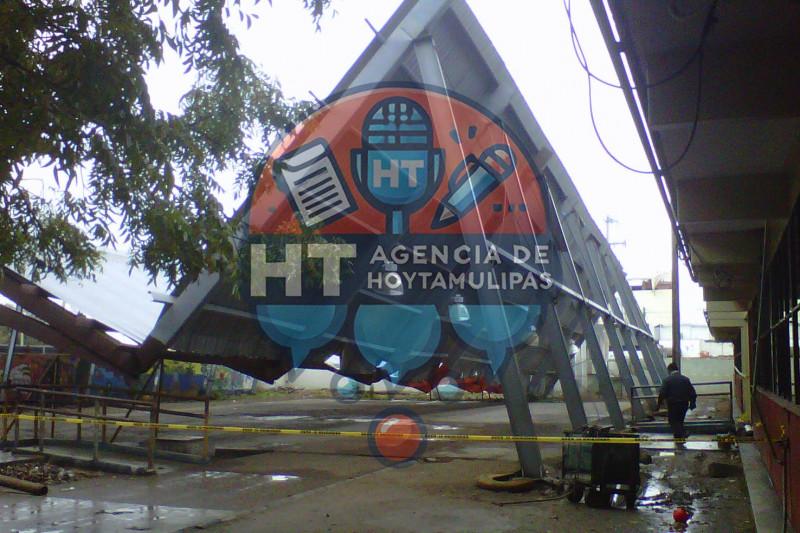 Cae techo en escuela de Reynosa Cae techo en escuela de Reynosa