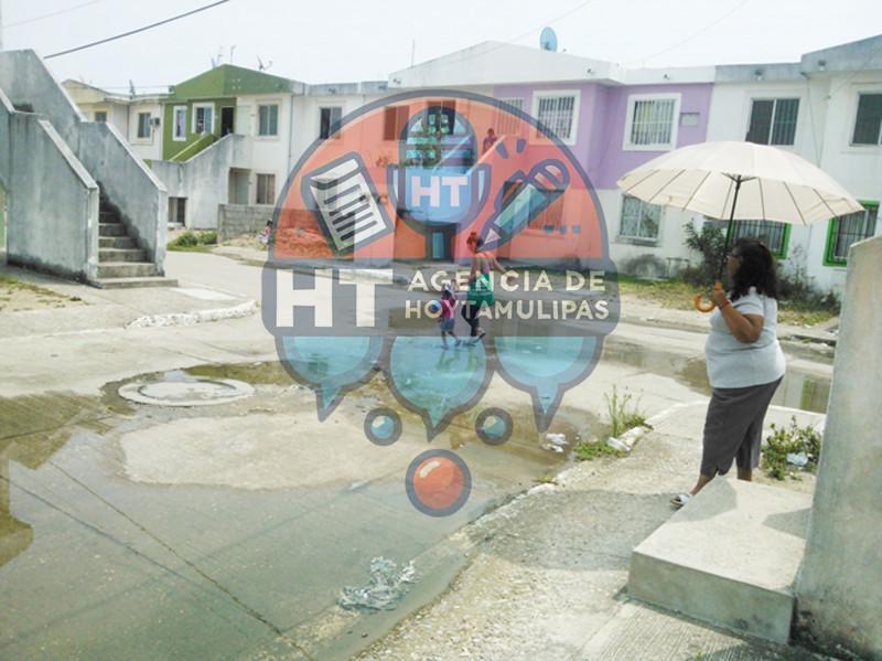 Exigen reparación de tres fugas de agua en Madero Exigen reparación de tres fugas de agua en Madero