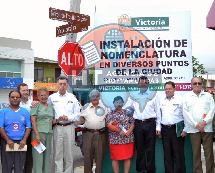 Instalación de nomenclatura Instalación de nomenclatura