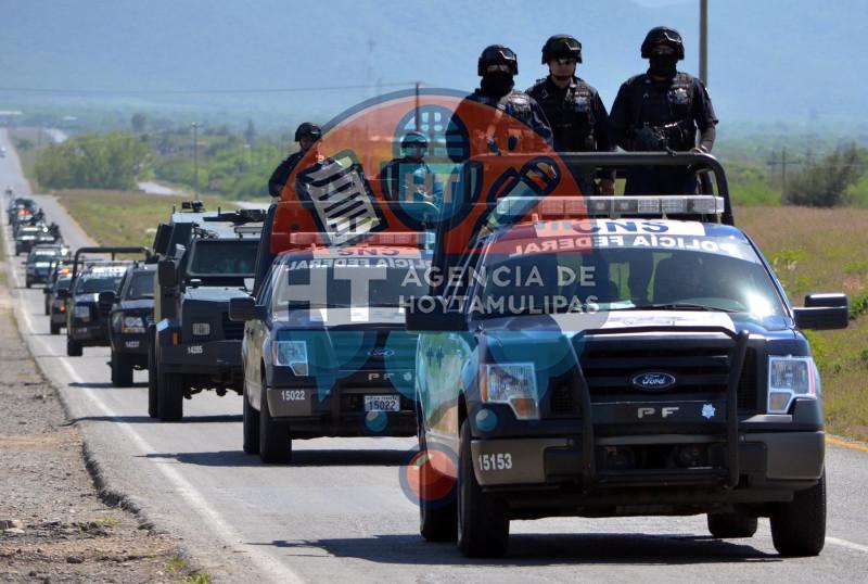 Refuerzan policías federales seguridad en Tamaulipas Refuerzan policías federales seguridad en Tamaulipas