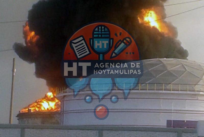 Incendio en tanque de almacenamiento de la Refinería “Francisco I. Madero” Incendio en tanque de almacenamiento de la Refinería “Francisco I. Madero”