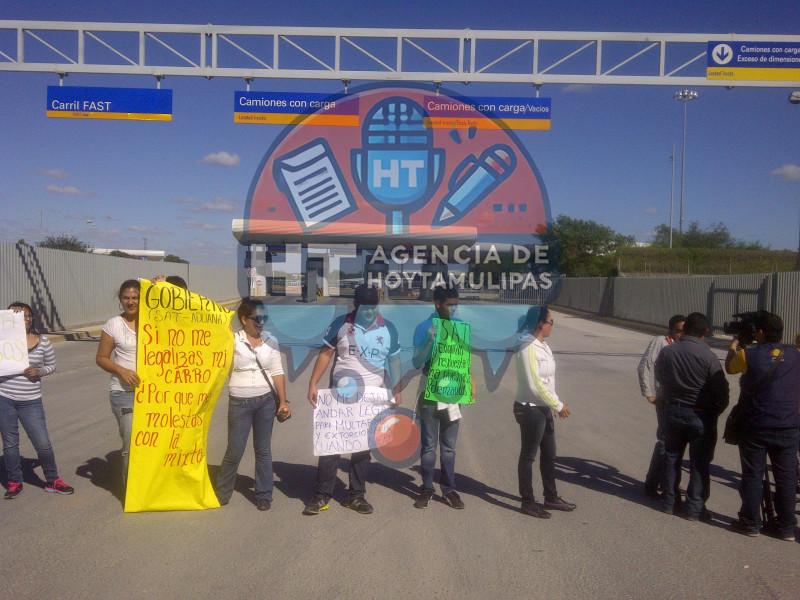 Bloquean Puente Internacional Reynosa-Phar Bloquean Puente Internacional Reynosa-Phar