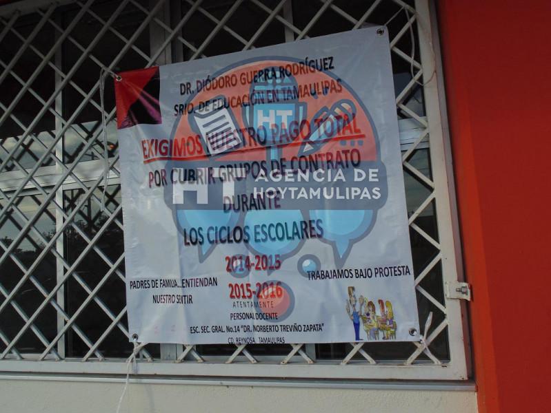 Mestros de Reynosa se manifiestan Mestros de Reynosa se manifiestan