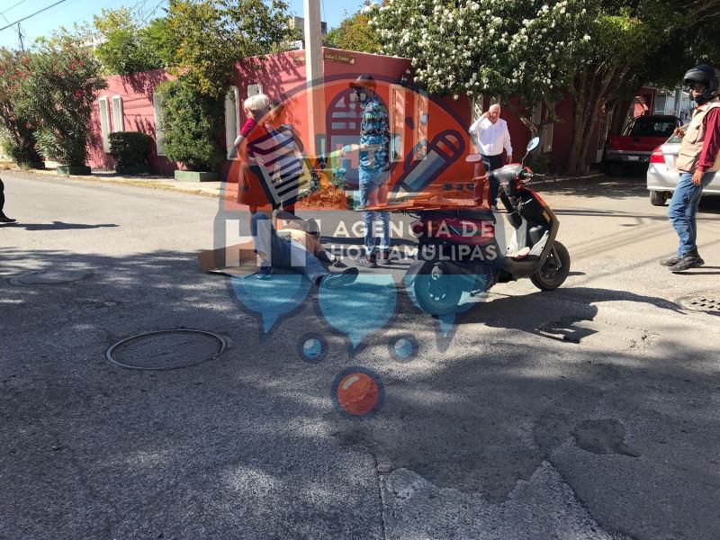 Motociclista lesionado en Ciudad Victoria Motociclista lesionado en Ciudad Victoria