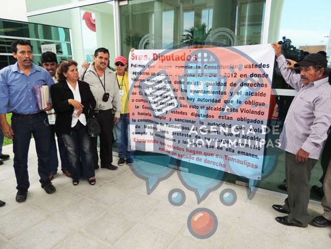 Protestan en Congreso contra alcalde de Madero