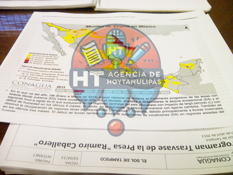 Tamaulipas registra sequ�a excepcional, extrema y severa