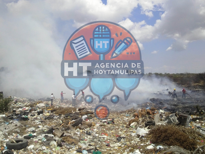 Quema en ex basurero