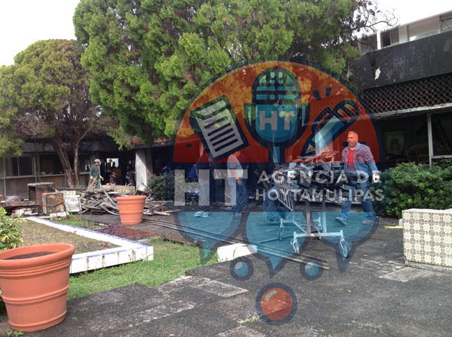 Corto circuito en el Hospital General de Matamoros