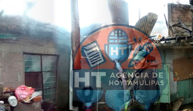 Incendio en cuarter�a de Madero