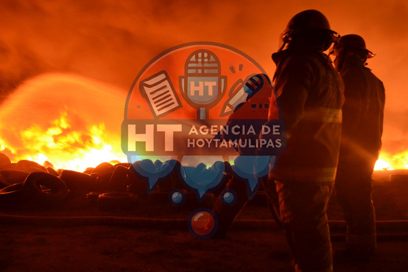 Incendio de llantas en Nuevo Laredo