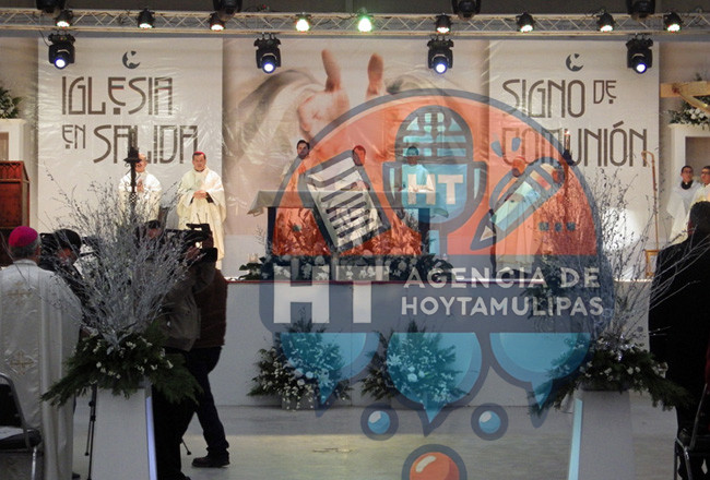Acto religioso en Nuevo Laredo