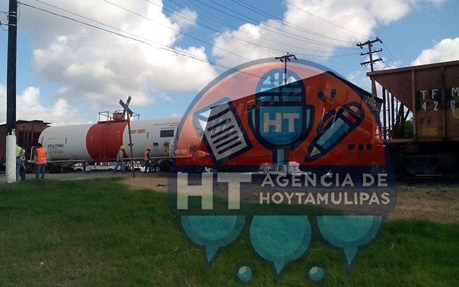 Descarrila tren en Matamoros