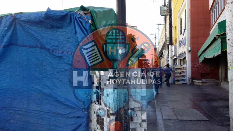 Desalojan en Matamoros a comerciantes de la zona peatonal