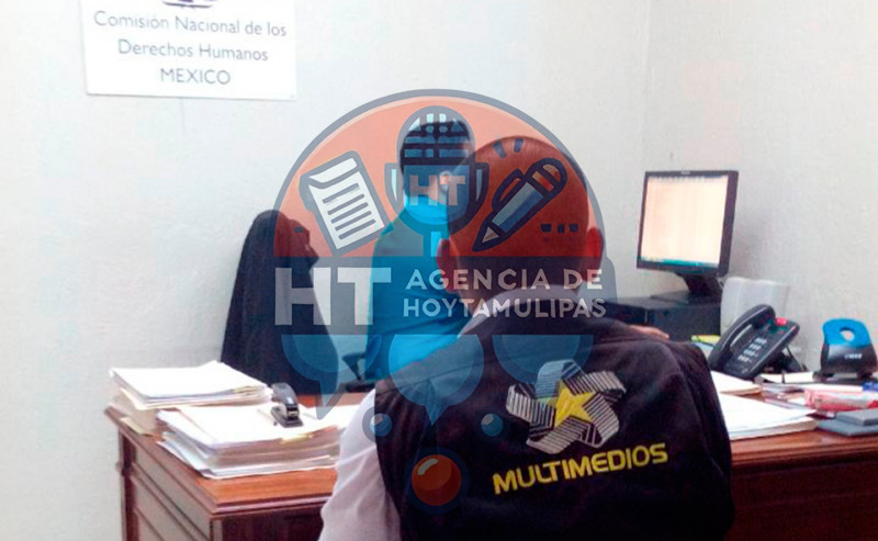 Reportero de Reynosa presentando denuncia