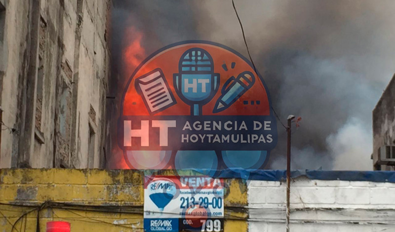 Arde vecindad en centro de Ciudad Madero