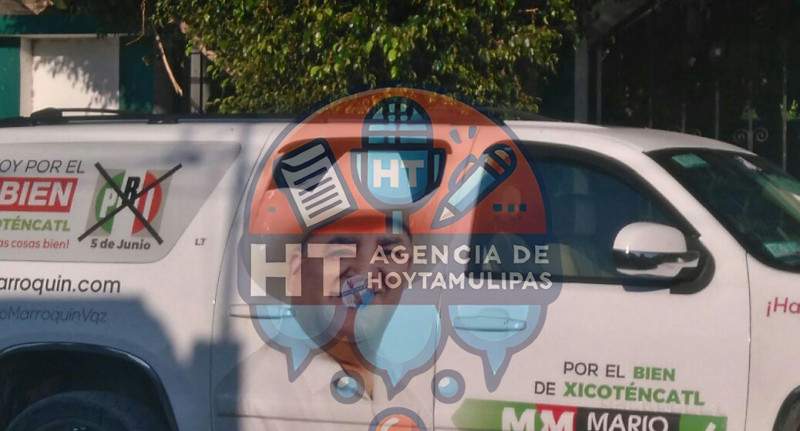 Da�an veh�culos del candidato Mario Marroqu�n V�zquez
