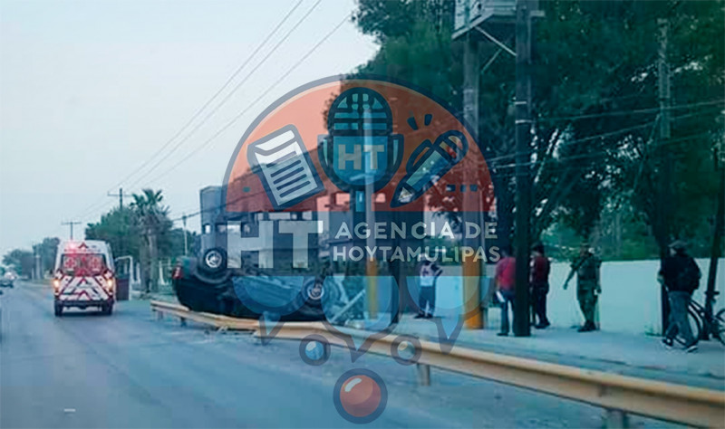 Volcadura en Reynosa