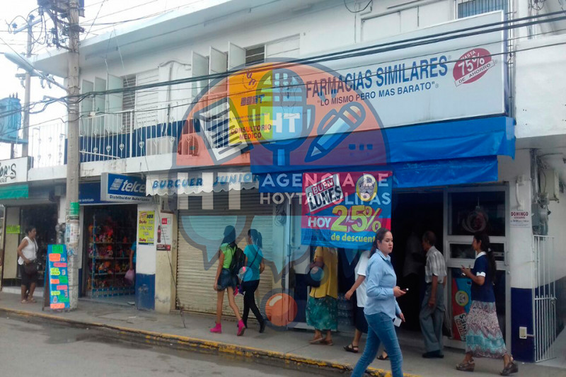 Sin luz en negocios de Altamira