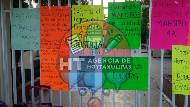 Cierran primaria de Ciudad Victoria