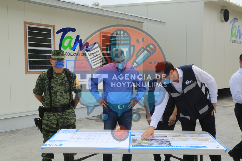 Gobernador supervisa hospital movil en Matamoros