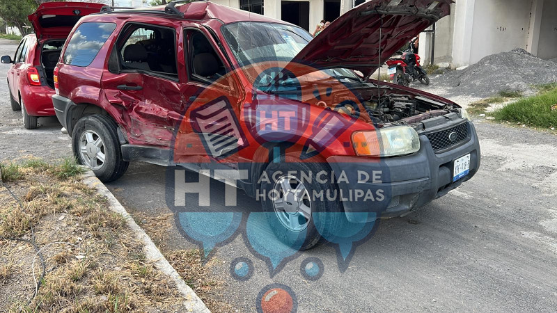 Choque en avenida de Cd. Victoria