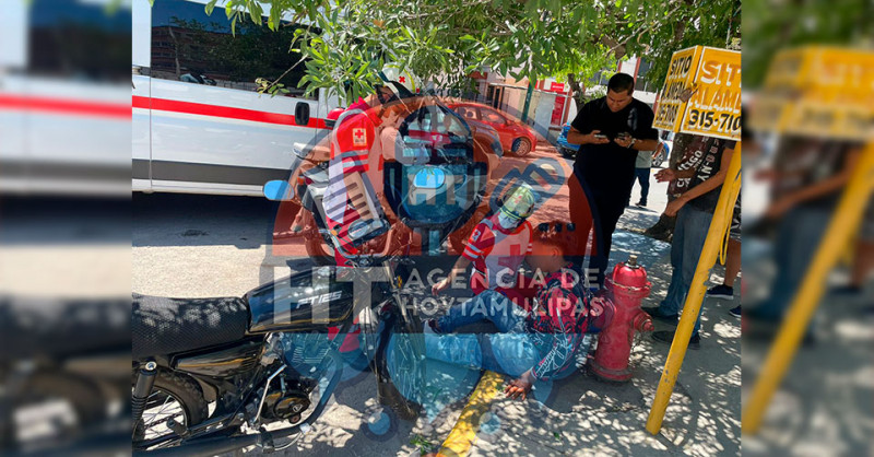 Motociclista lesionado