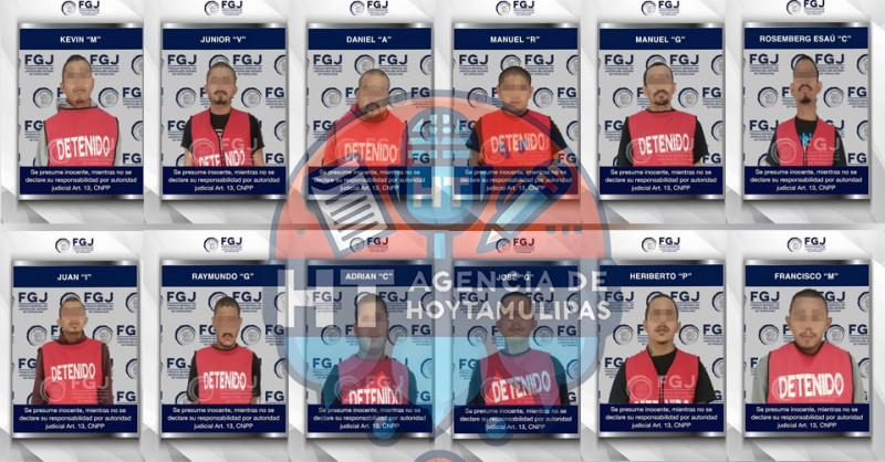 "Empapelan" a 12 sujetos por Secuestro Agravado en Reynosa