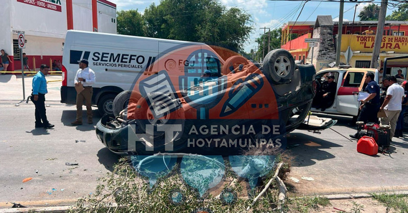 Volcadura en Reynosa