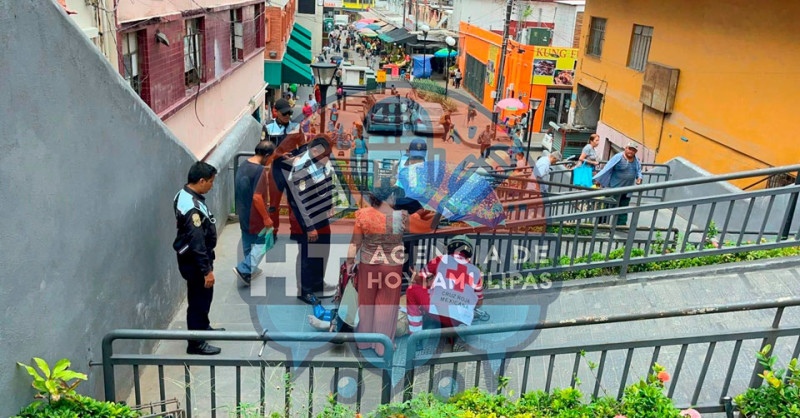 Cae otra mujer en la bajada de mercados en Tampico; exigen se clausure la v�a