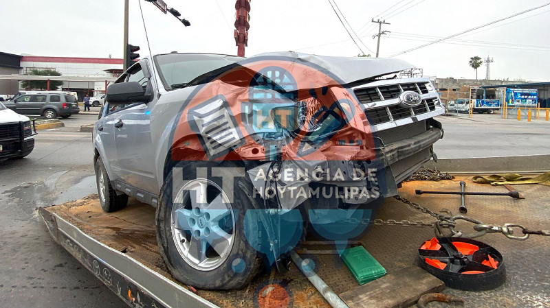 Camioneta remolcada, choque