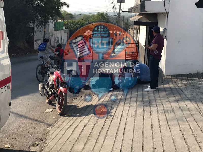 Motociclista lesionado