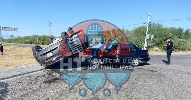 Volcadura en Ciudad Victoria