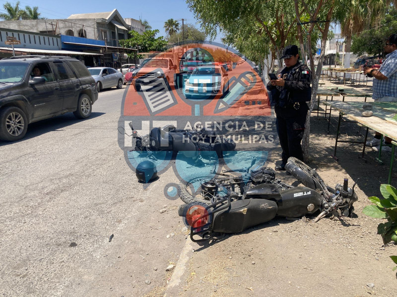 Choque de motos en Victoria 