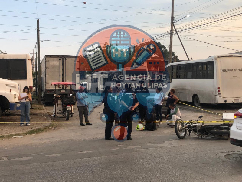 Motociclista lesionado en choque