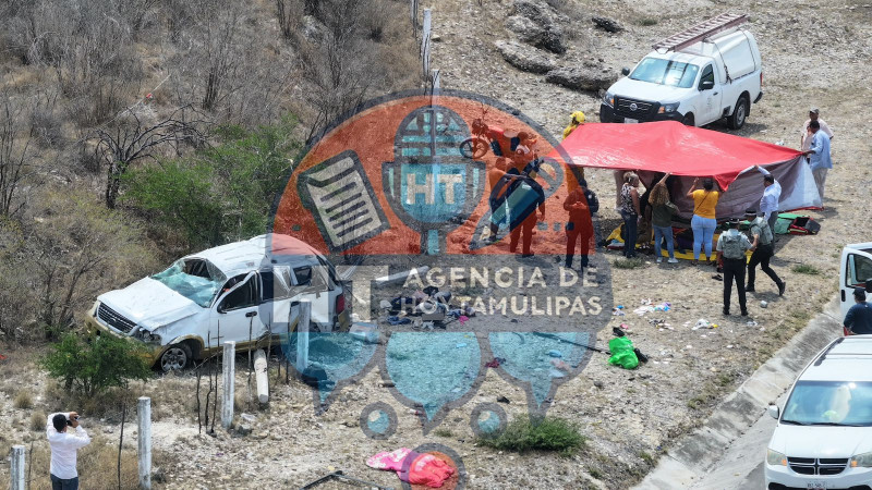 Volcadura en Ciudad Victoria