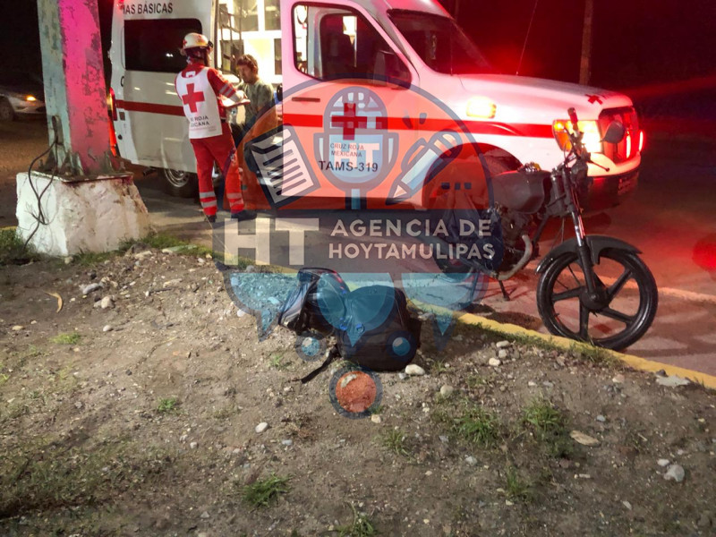 Motociclista lesionado