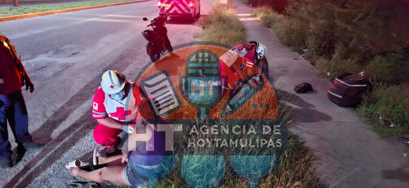 Motociclistas lesionados